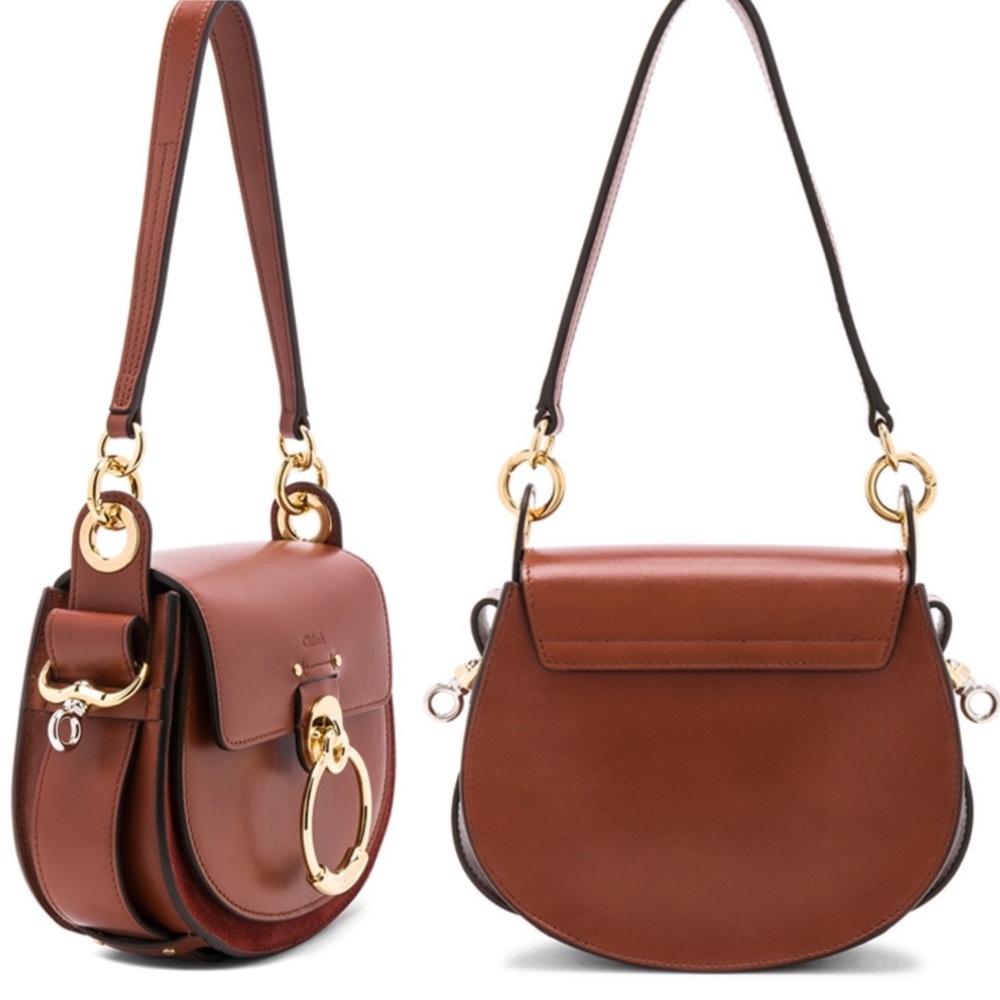 Chloe Small Tess Shiny Calfskin Shoulder Bag NWT - Picture 2 of 8